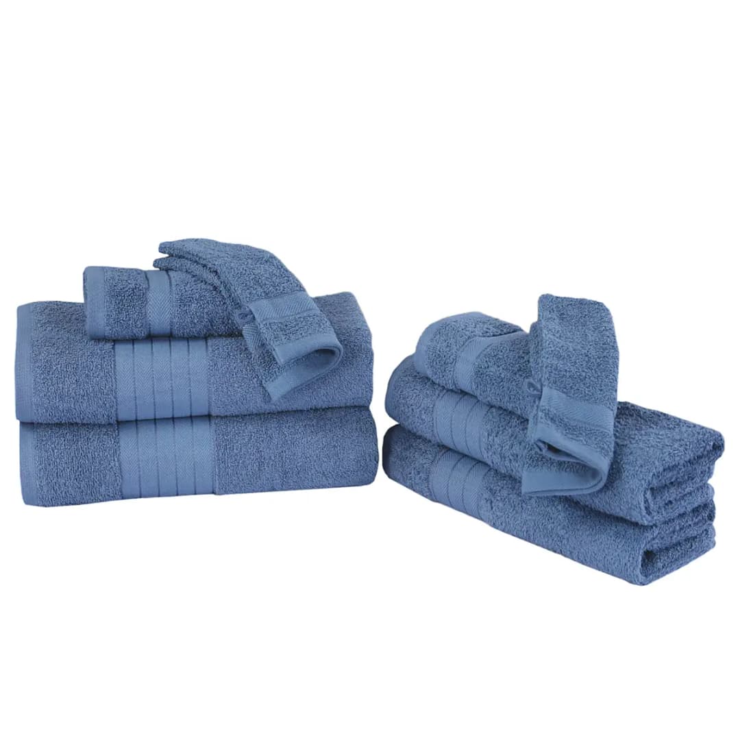 Handtuchset Brunswich 8-teilig Blau/Blau | Blau