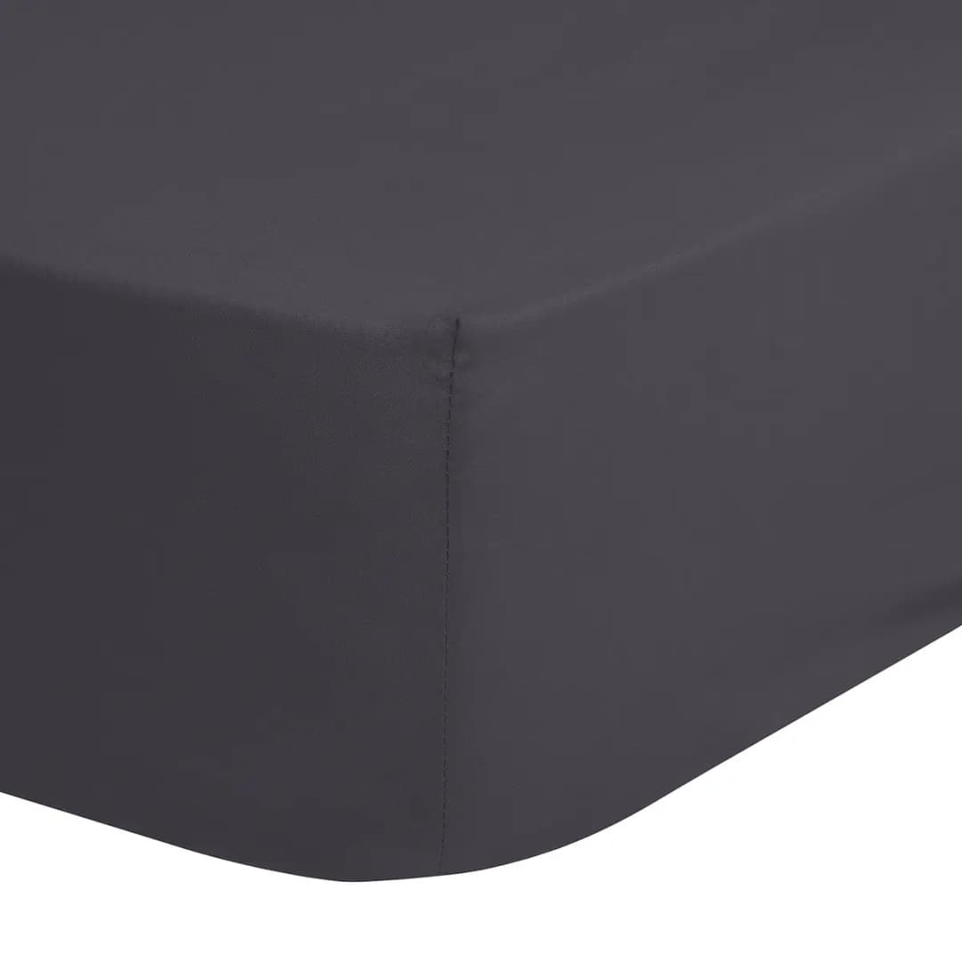 Satin-Spannbettlaken Kelly | Grau