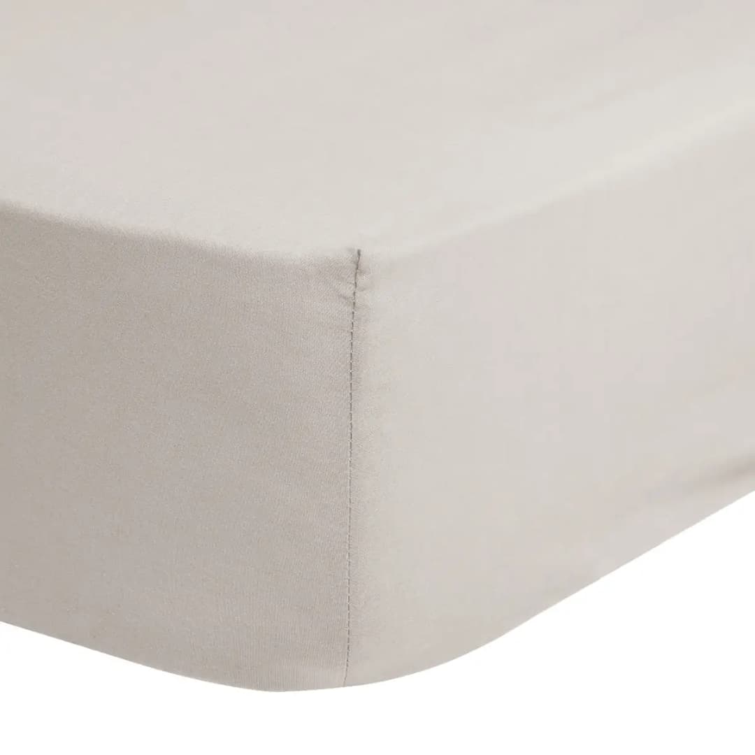 Satin-Spannbettlaken Kelly | Beige