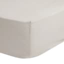 Satin-Spannbettlaken Kelly | Beige