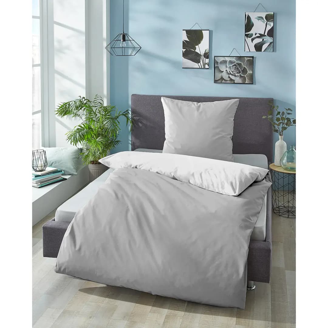 Microfaser Satin Bettwäsche 0560500 | Grau