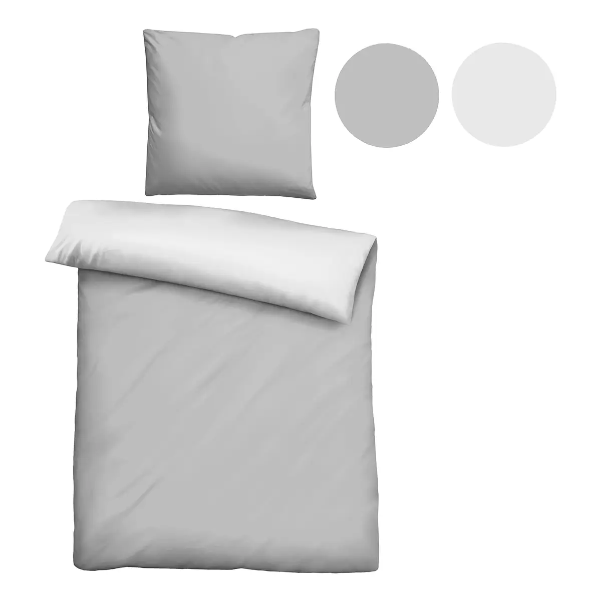 Microfaser Satin Bettwäsche 0560500 | Grau