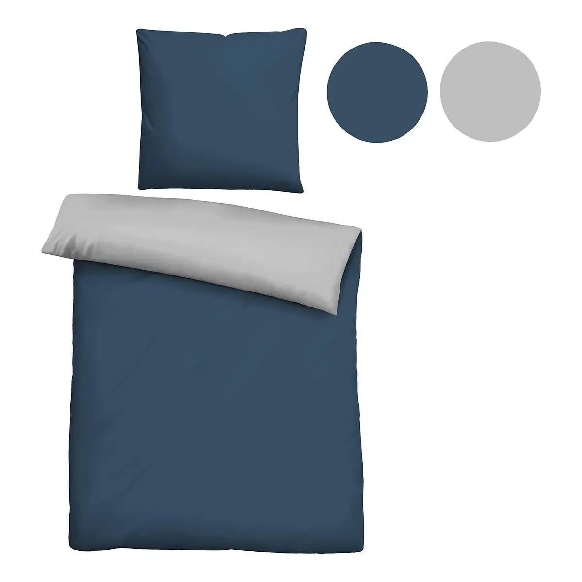 Microfaser Satin Bettwäsche 0560500 | Blau