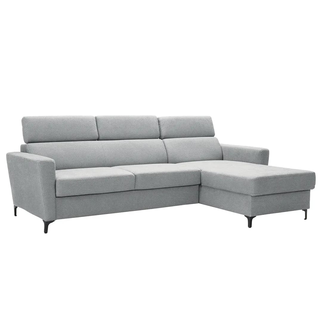Ecksofa Landaff I Grau Webstoff Sioma | Grau