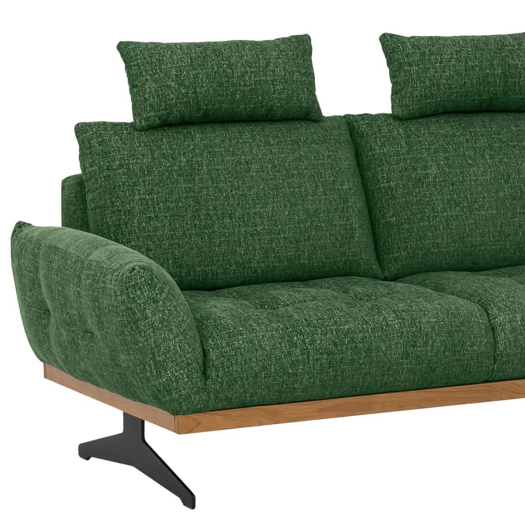 Ecksofa Duston Grün Webstoff Tose | Grün