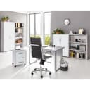 Büro-Set XI 6-teilig Grau/Lichtgrau/Matt Weiß | Grau