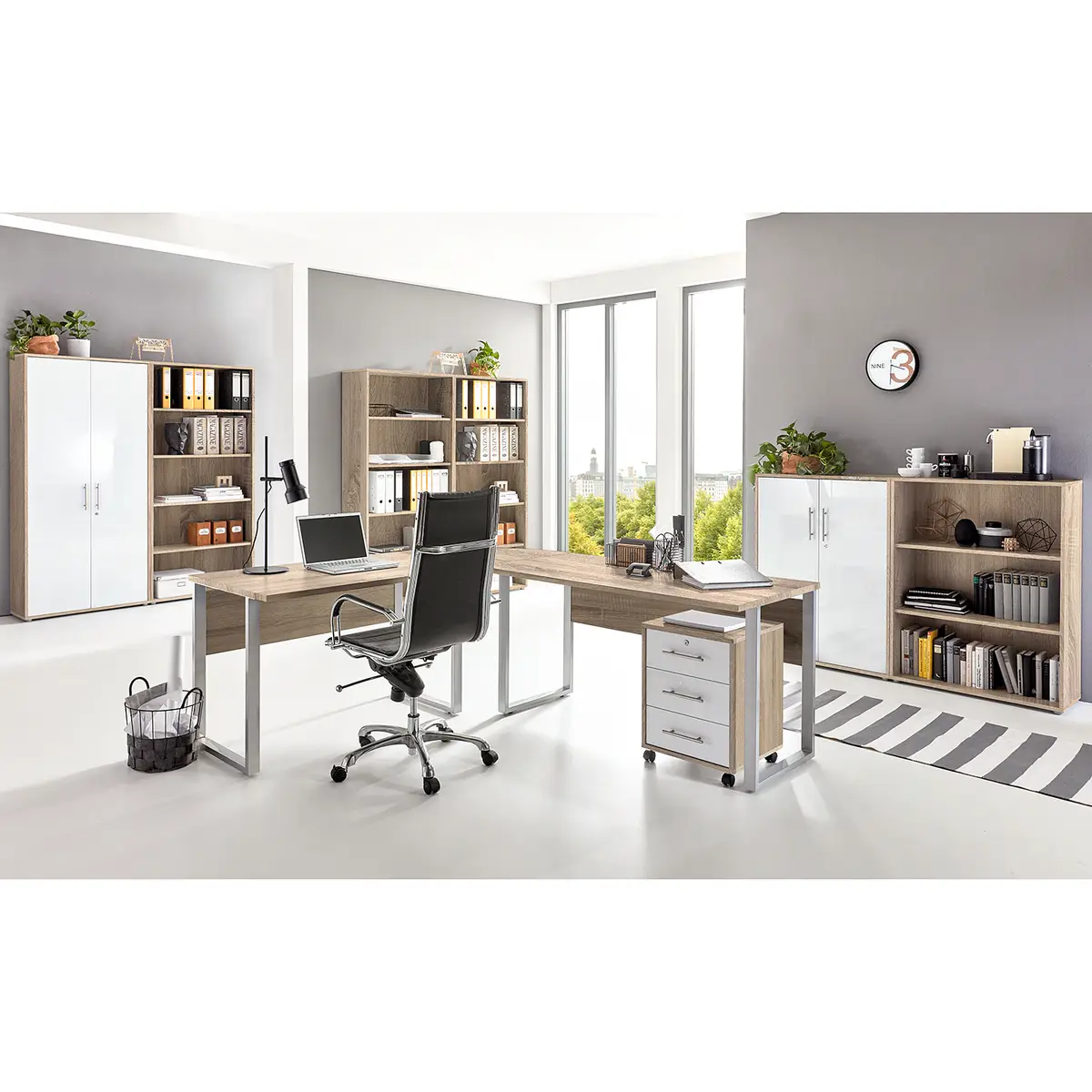 Büroset IV 8-teilig | Braun
