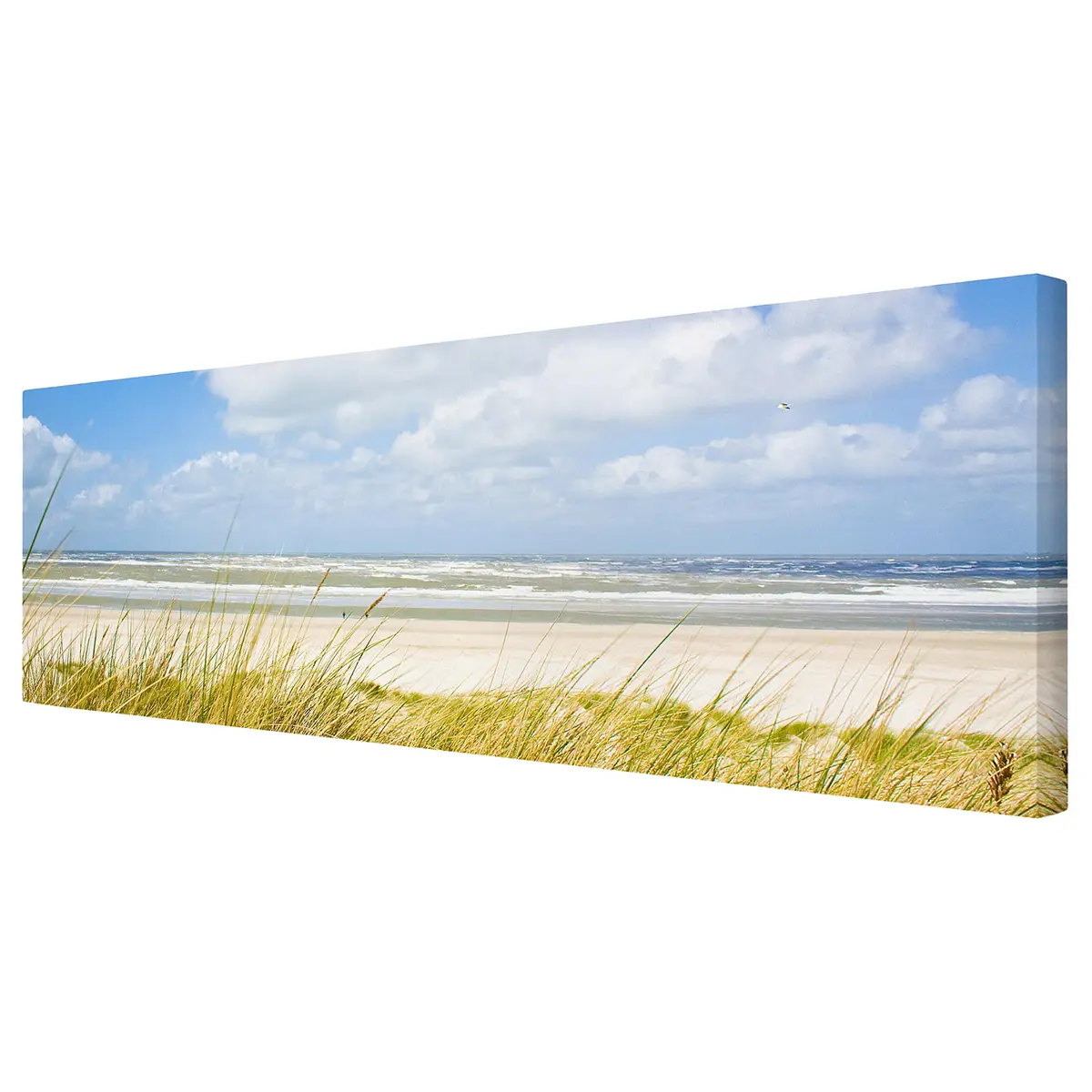 Leinwandbild An der Nordseeküste I Leinen Blau 150cm | Blau
