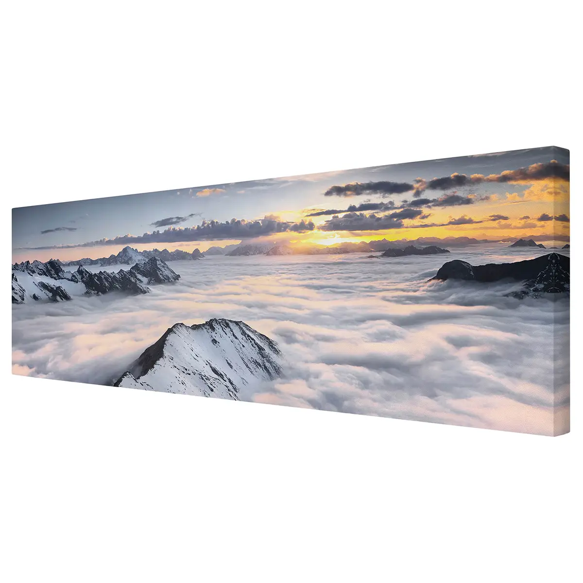 Leinwandbild Blick über Wolken | Weiß