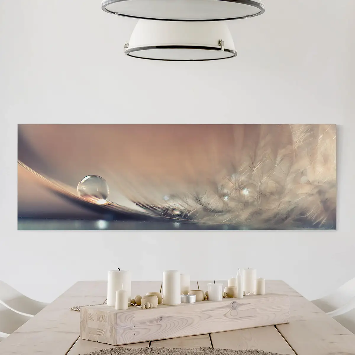 Leinwandbild Story of a Waterdrop | Beige