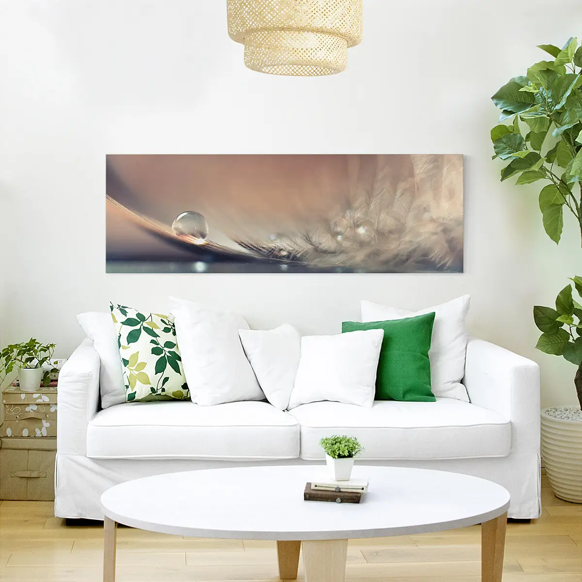 Leinwandbild Story of a Waterdrop | Beige