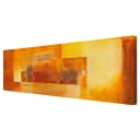 Leinwandbild Indischer Sommer I Leinen Orange 120cm | Orange