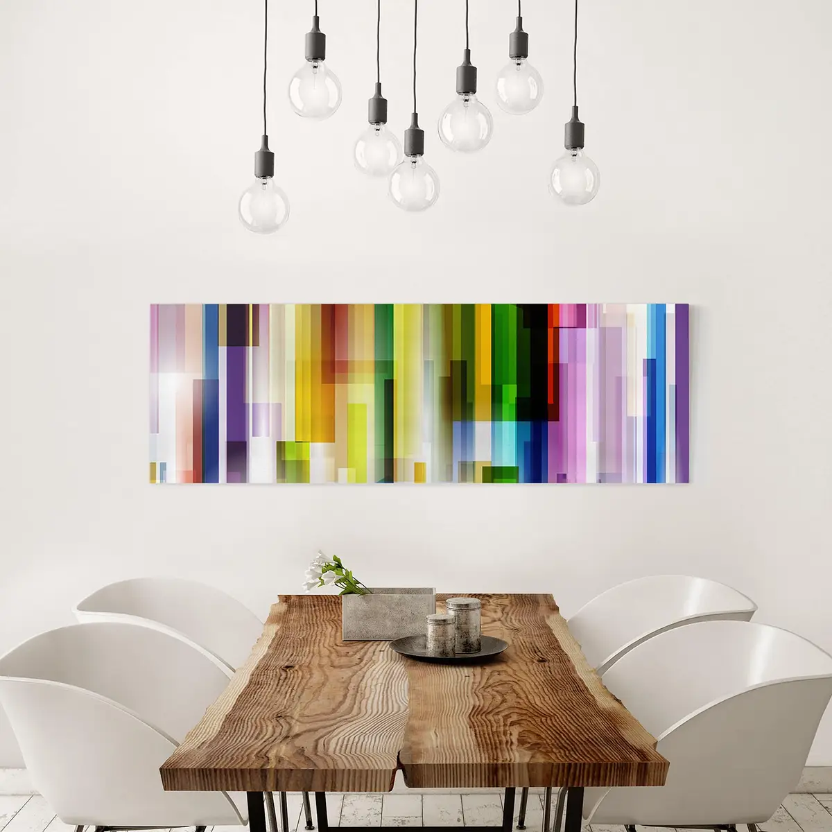 Leinwandbild Rainbow Cubes II | Mehrfarbig