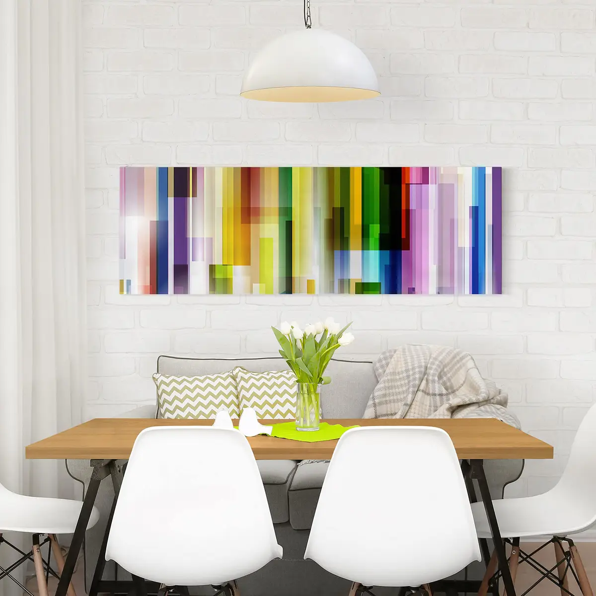 Leinwandbild Rainbow Cubes II | Mehrfarbig