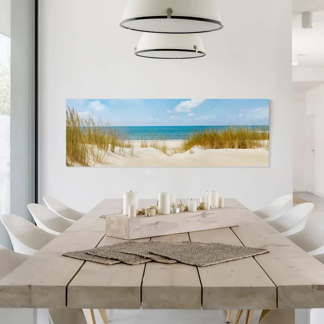 Leinwandbild Strand an der Nordsee II | Beige