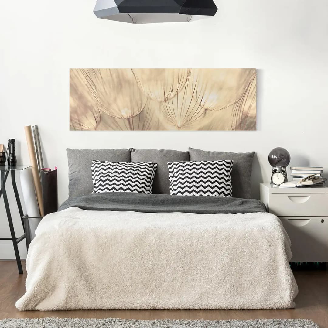 Leinwandbild Pusteblumen II | Beige