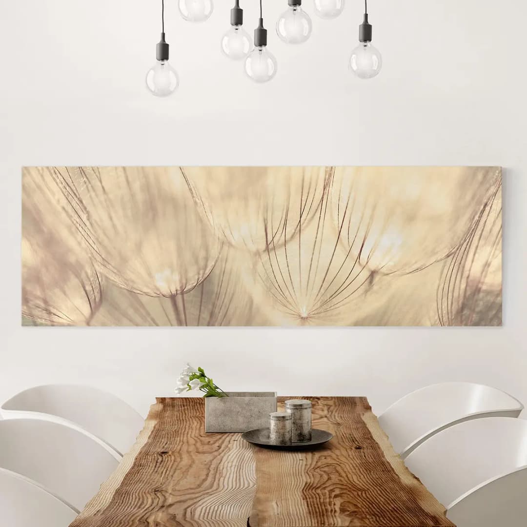 Leinwandbild Pusteblumen II | Beige
