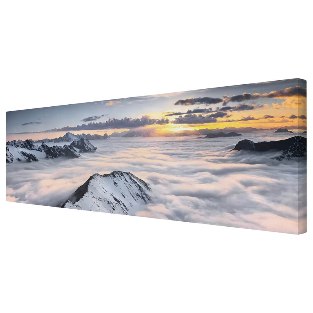 Leinwandbild Blick über Wolken II | Weiß