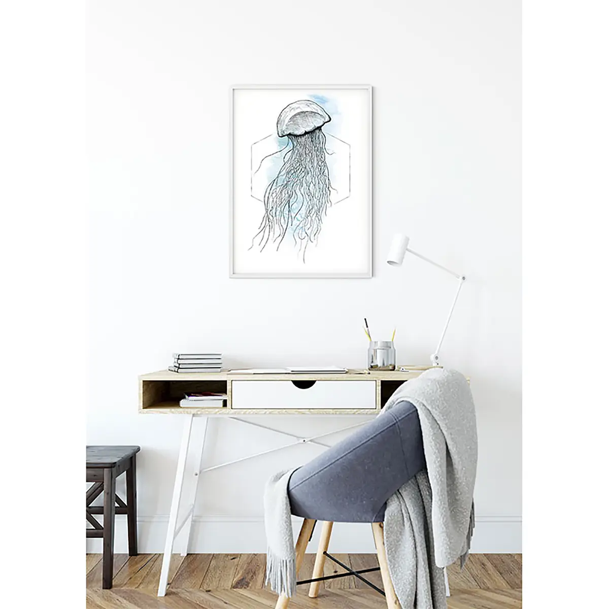 Wandbild Jellyfish | Mehrfarbig