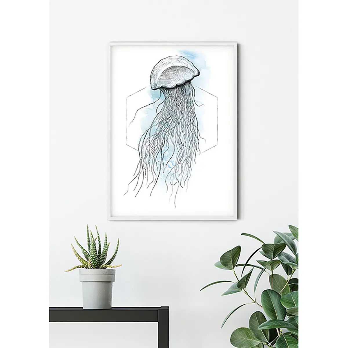 Wandbild Jellyfish | Mehrfarbig