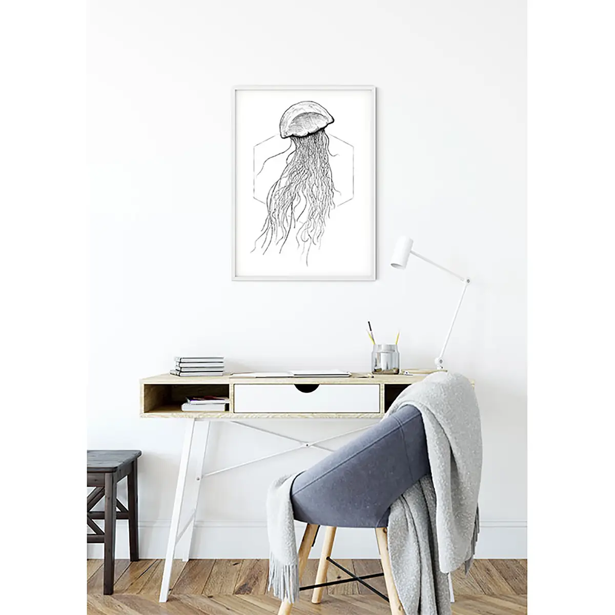 Wandbild Jellyfish | Mehrfarbig
