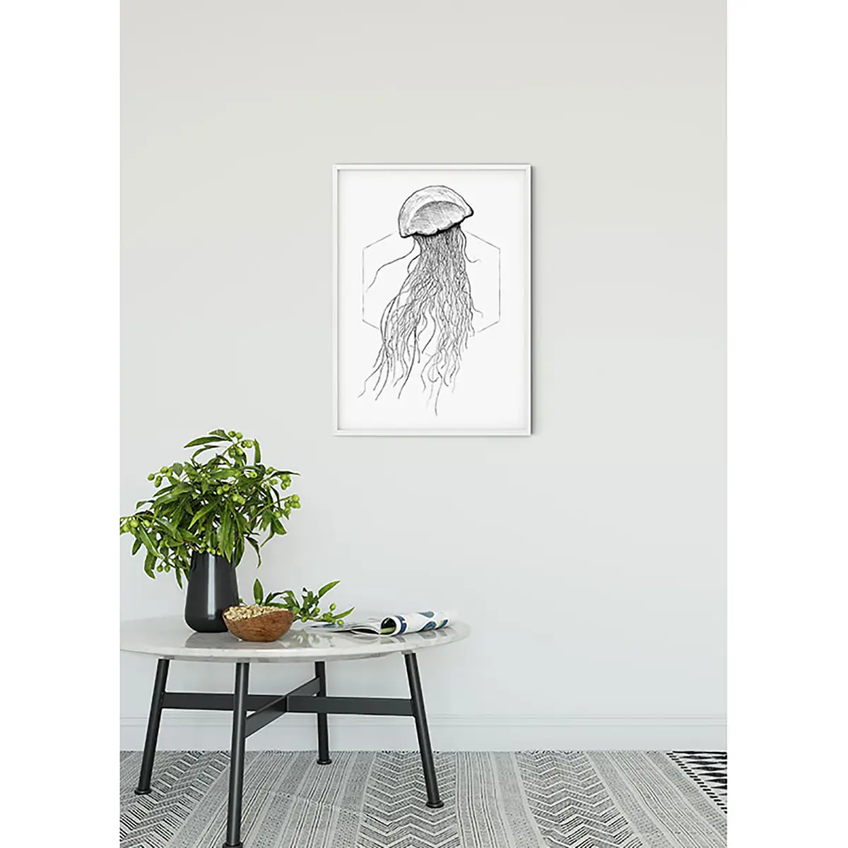 Wandbild Jellyfish | Mehrfarbig