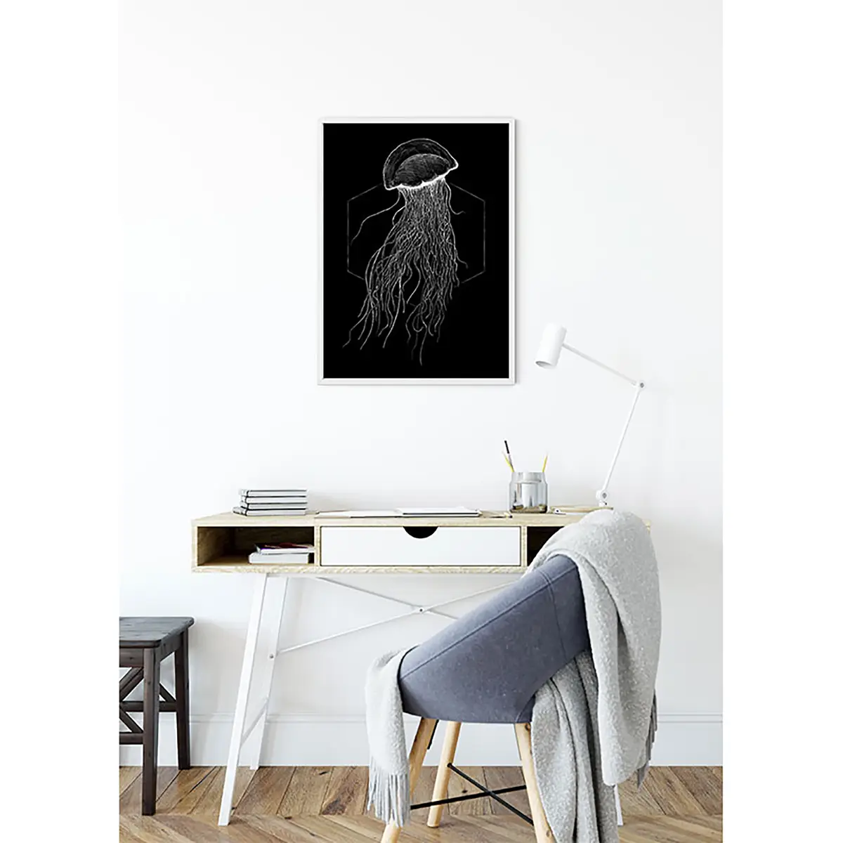 Wandbild Jellyfish | Mehrfarbig
