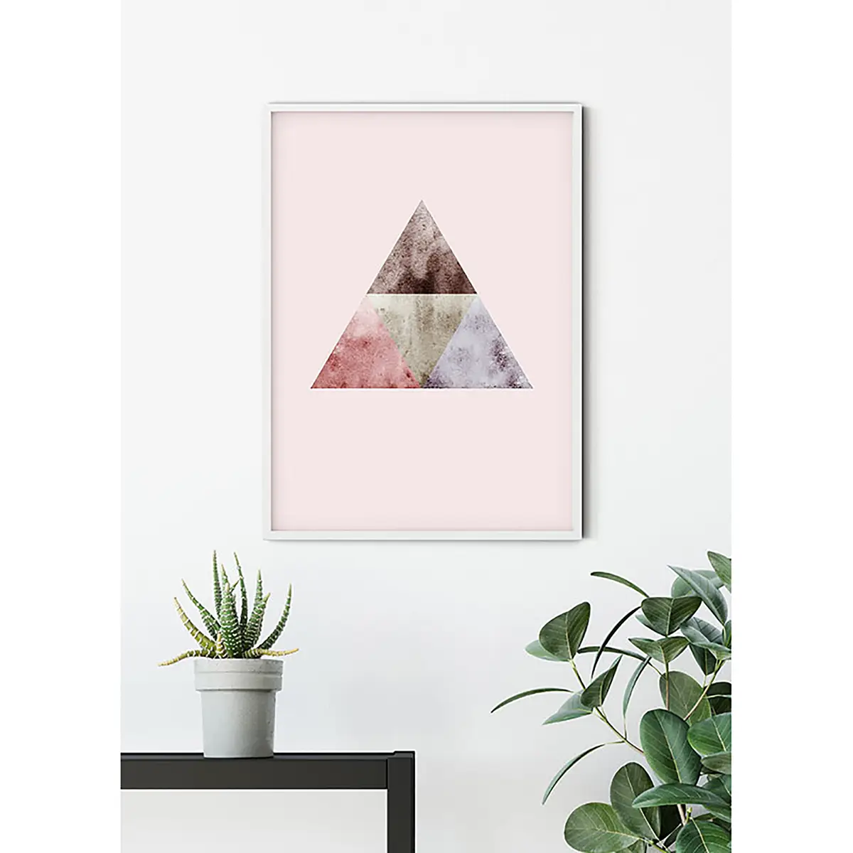 Wandbild Triangles | Mehrfarbig