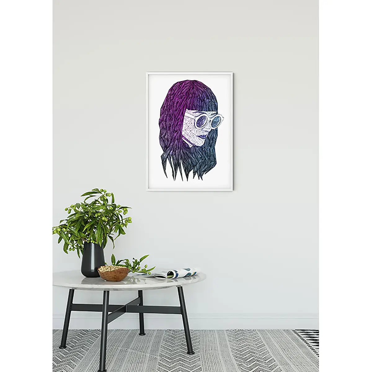 Wandbild Grid | Mehrfarbig