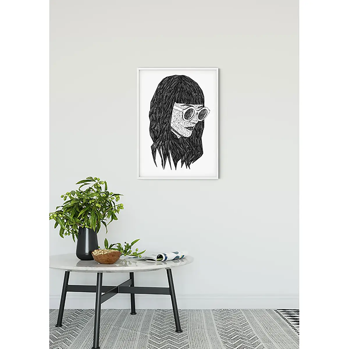 Wandbild Grid | Mehrfarbig