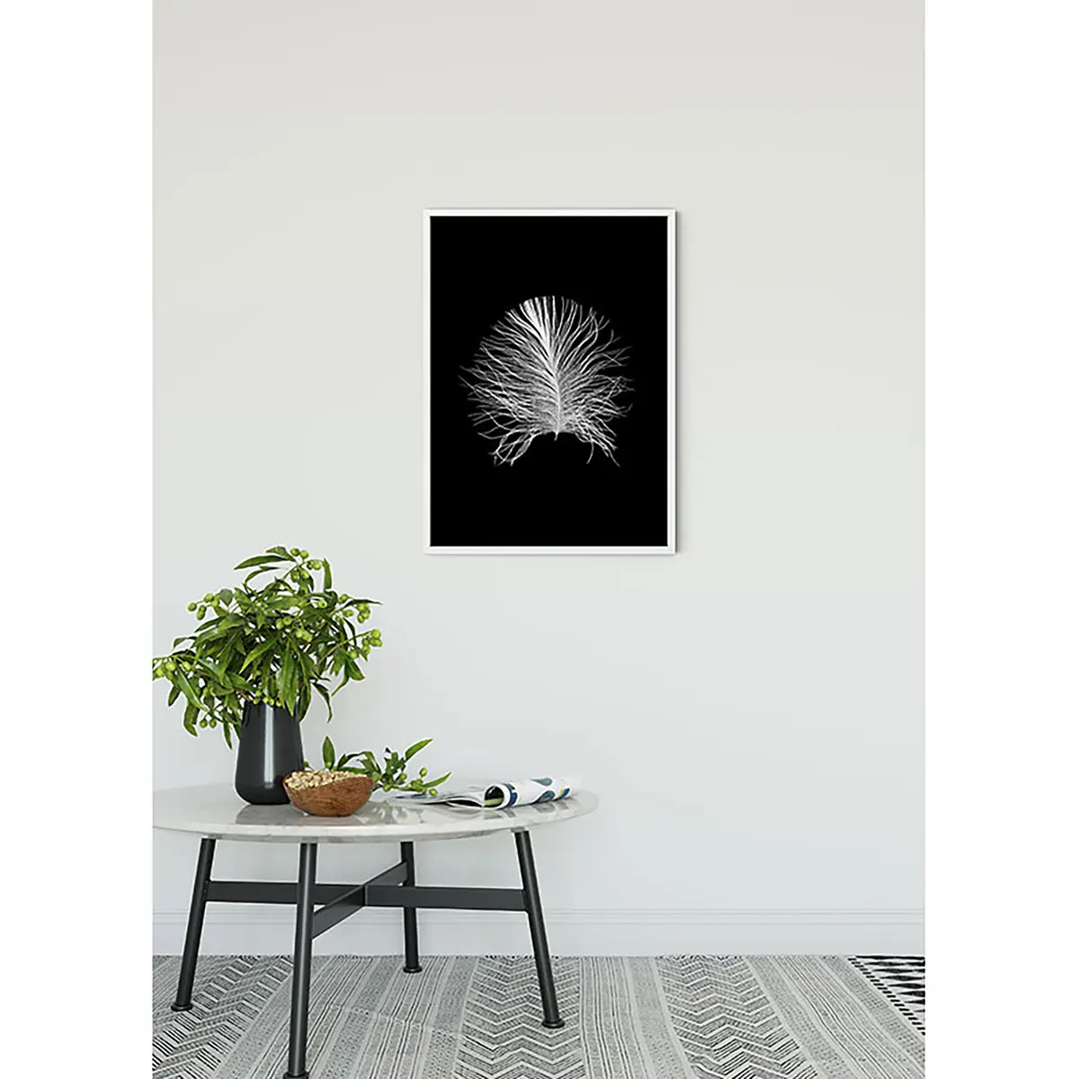 Wandbild Feather | Mehrfarbig