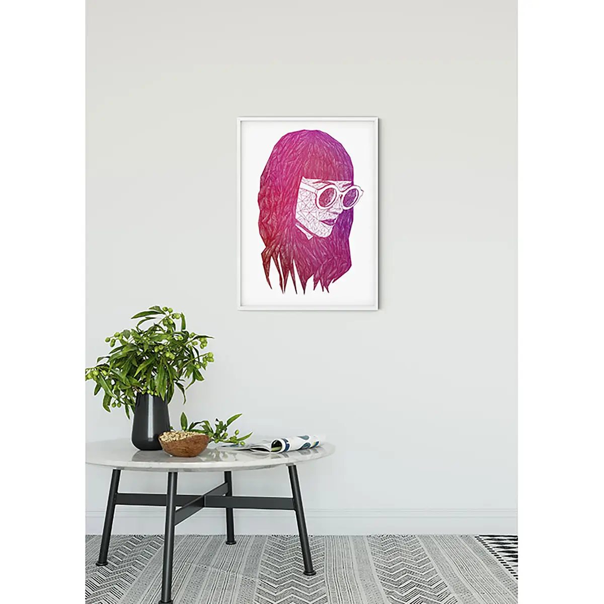 Wandbild Grid | Mehrfarbig