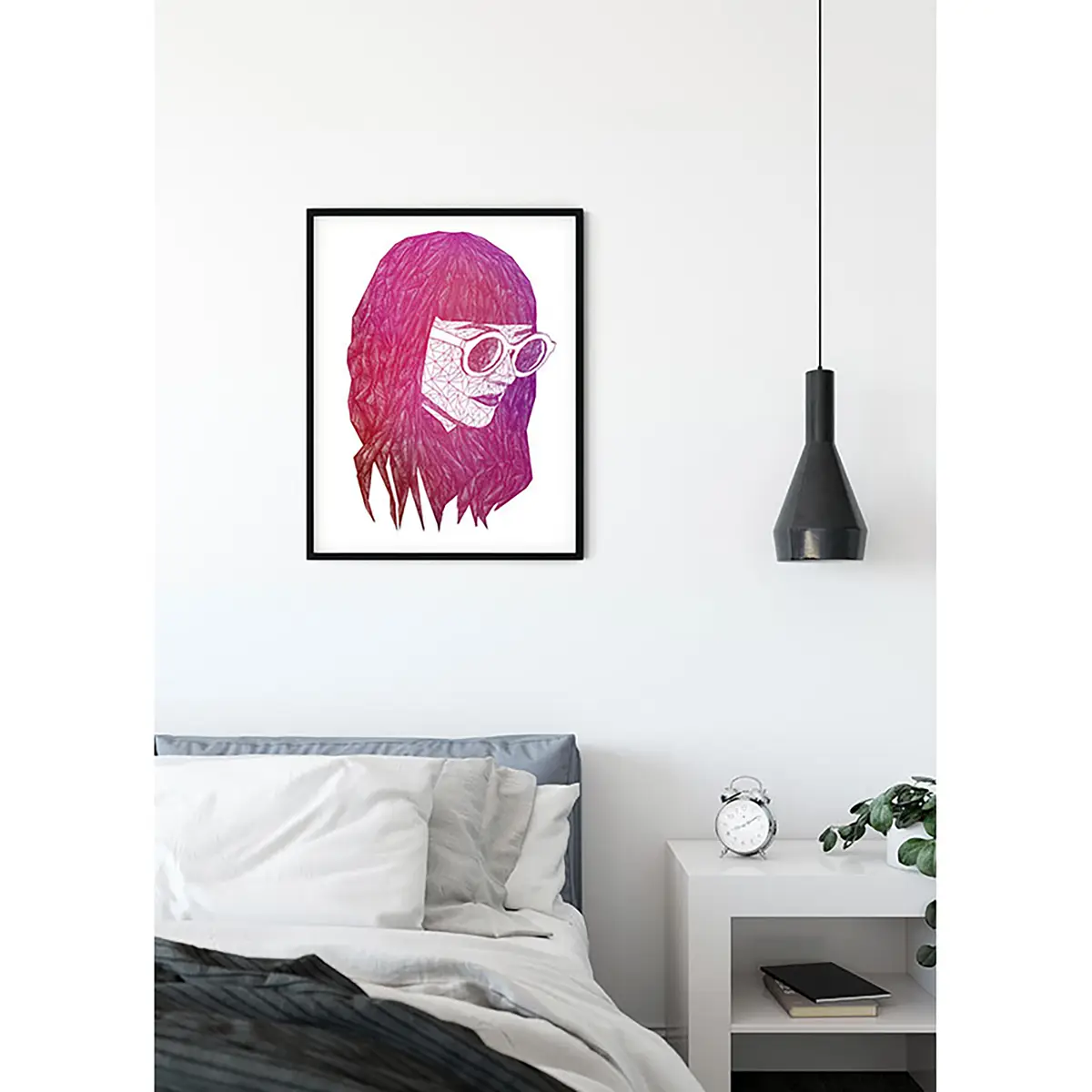 Wandbild Grid | Mehrfarbig