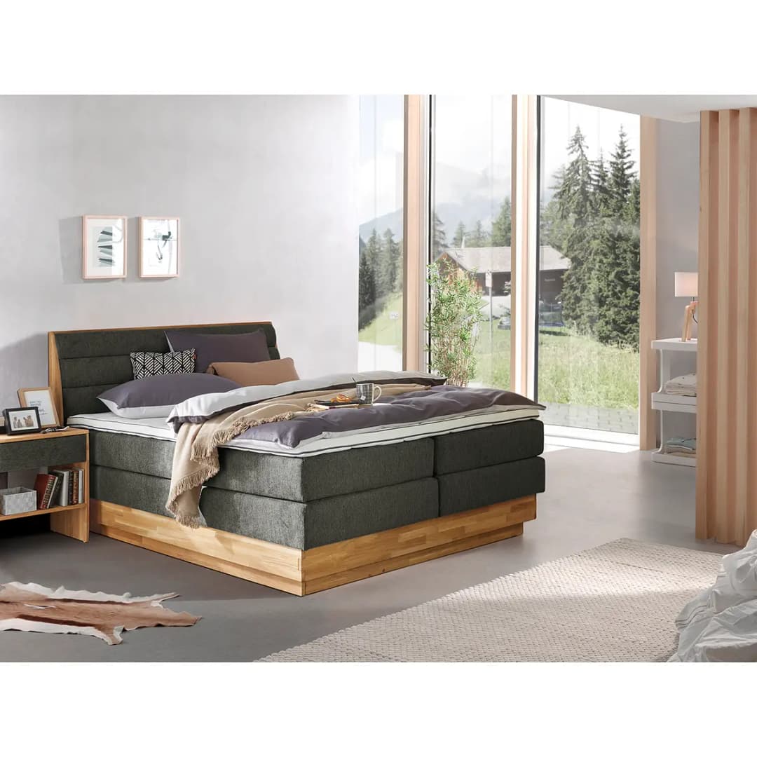 Boxspringbett Merkur 180 x 200cm | Schwarz