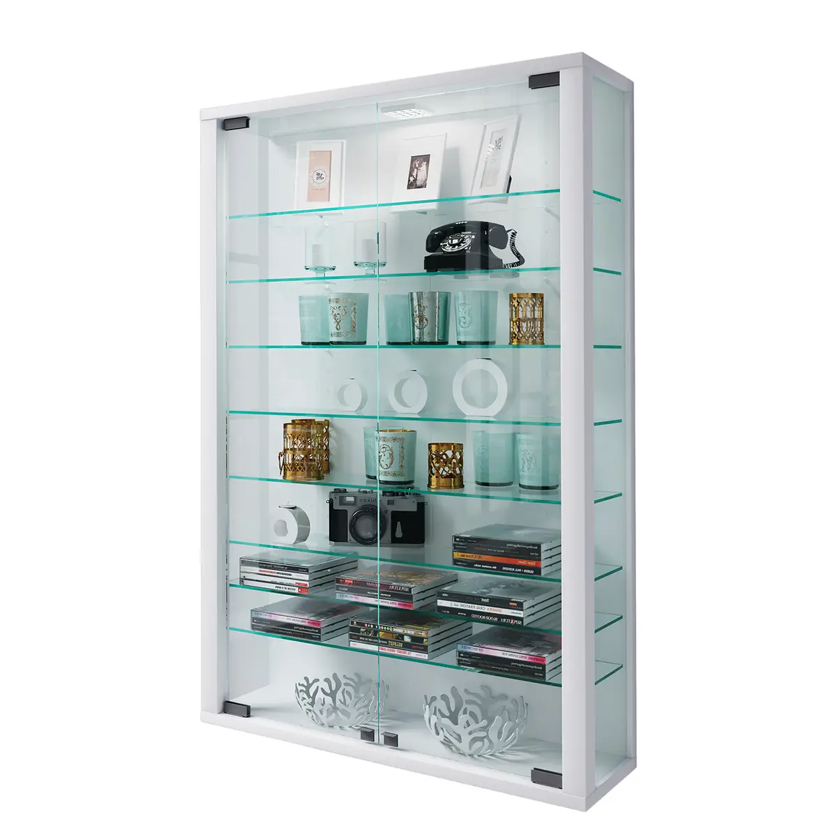 Hängevitrine Vitrosa I | Weiß
