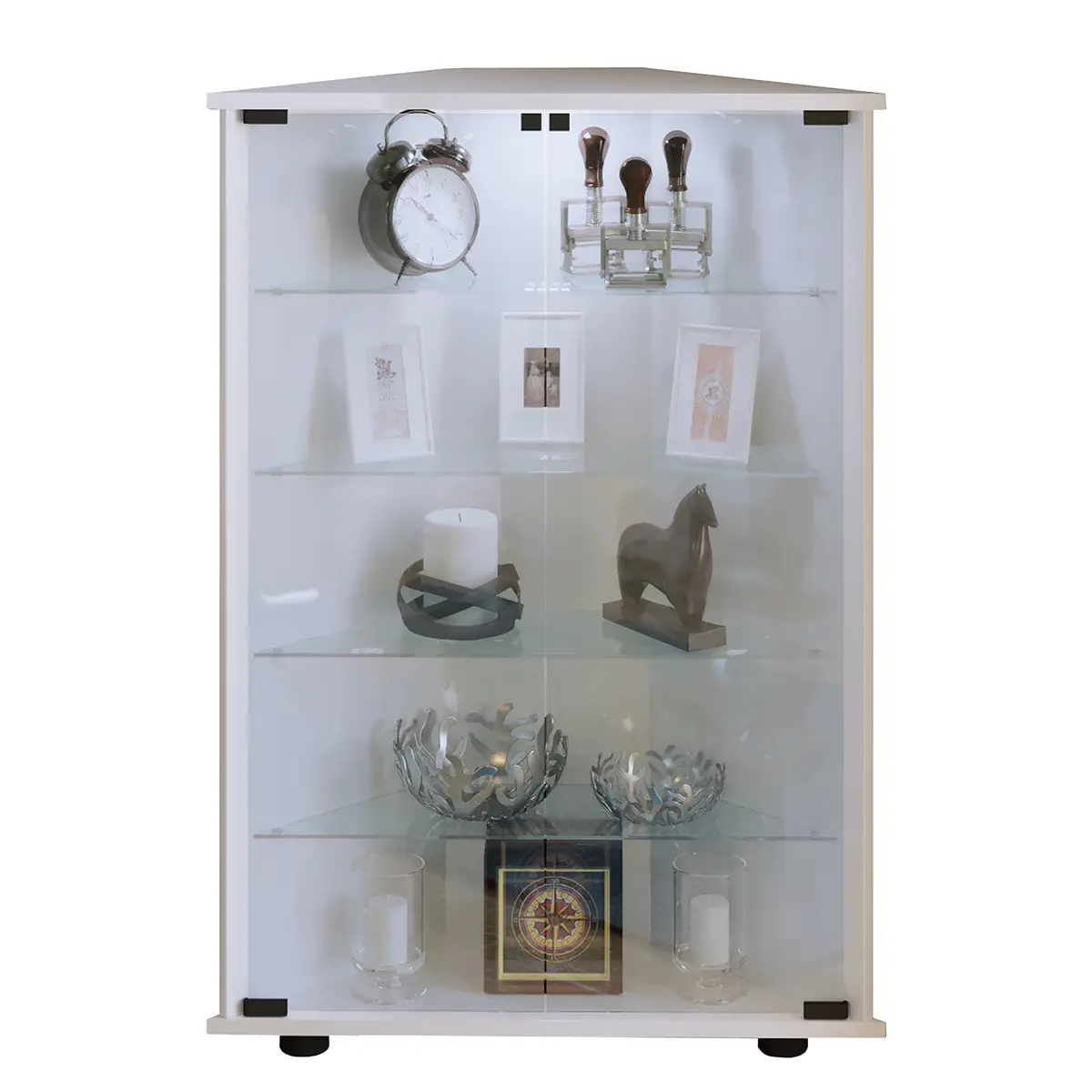 Eckvitrine Jecka | Weiß