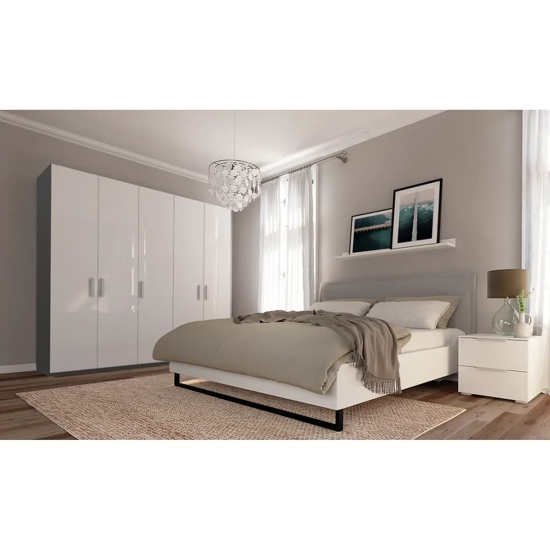 Drehtürenschrank pure gloss | Weiß