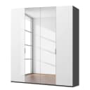 Drehtürenschrank pure gloss reflect | Weiß