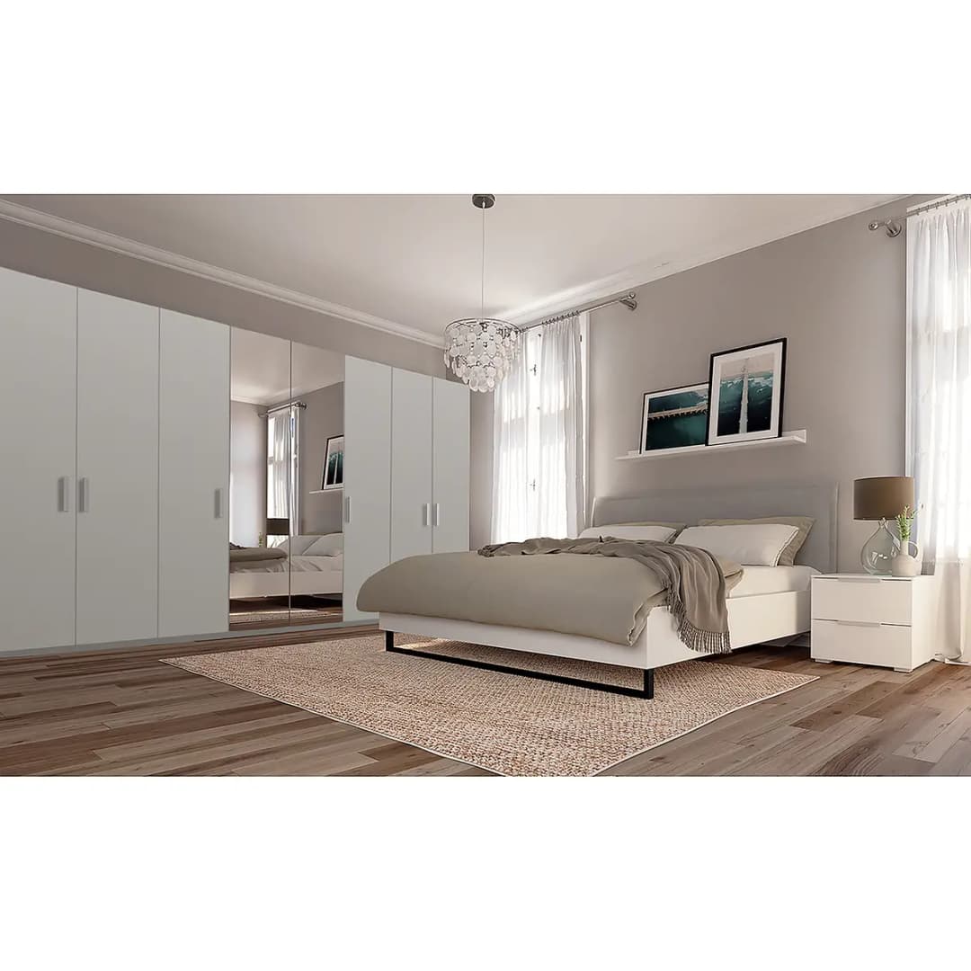 Drehtürenschrank pure reflect | Grau