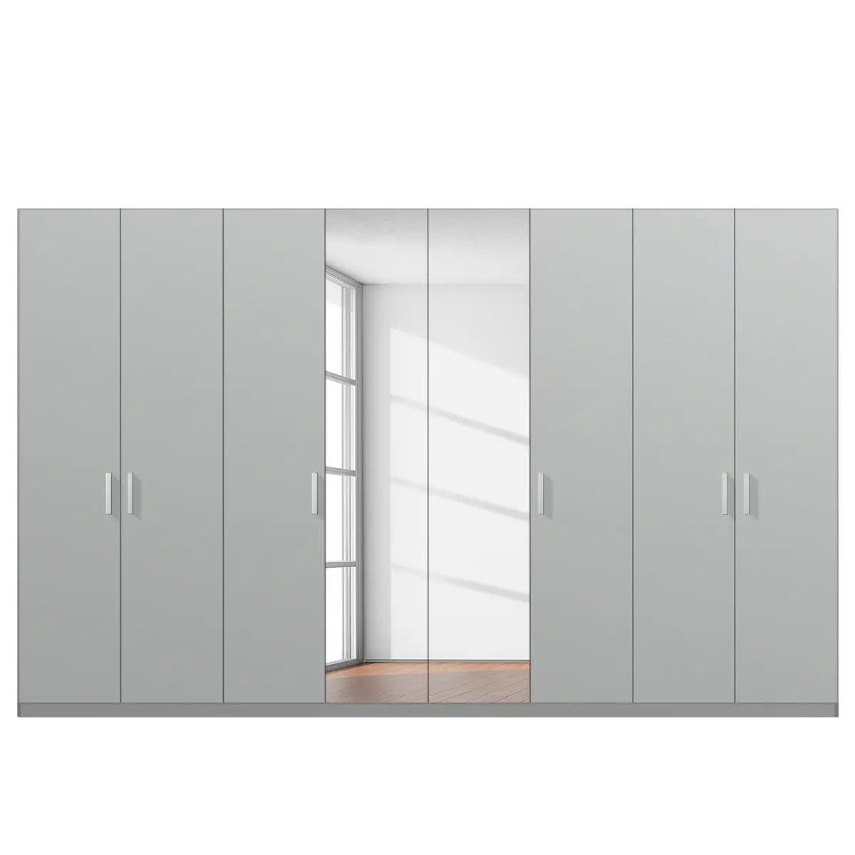 Drehtürenschrank pure reflect | Grau