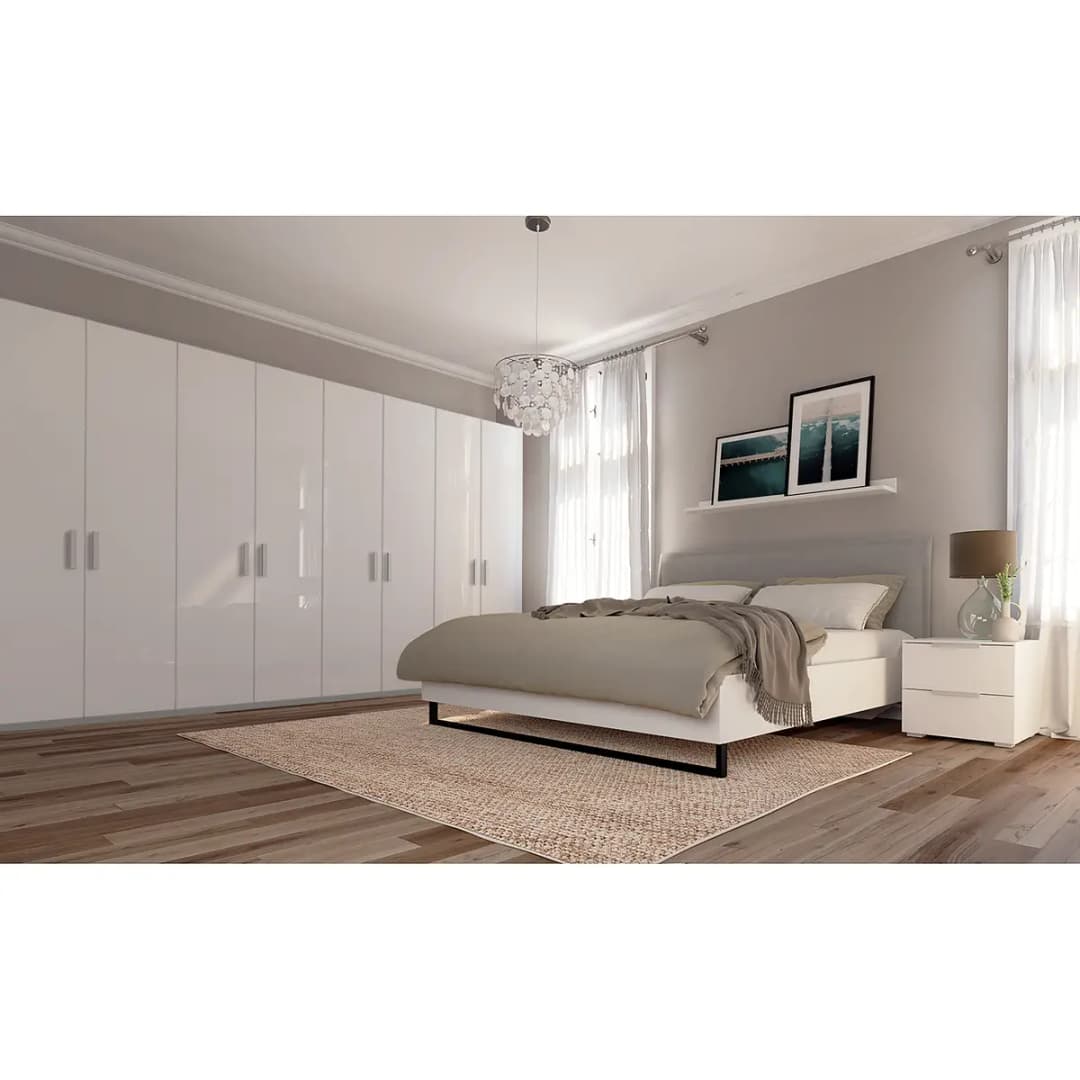 Drehtürenschrank pure gloss | Weiß