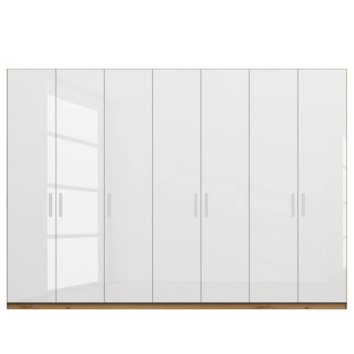 Drehtürenschrank pure gloss 315 x 236cm Weiß/Hochglanz | Weiß