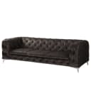 Sofa Merlin 3-Sitzer Grau Samt Tomi | Grau