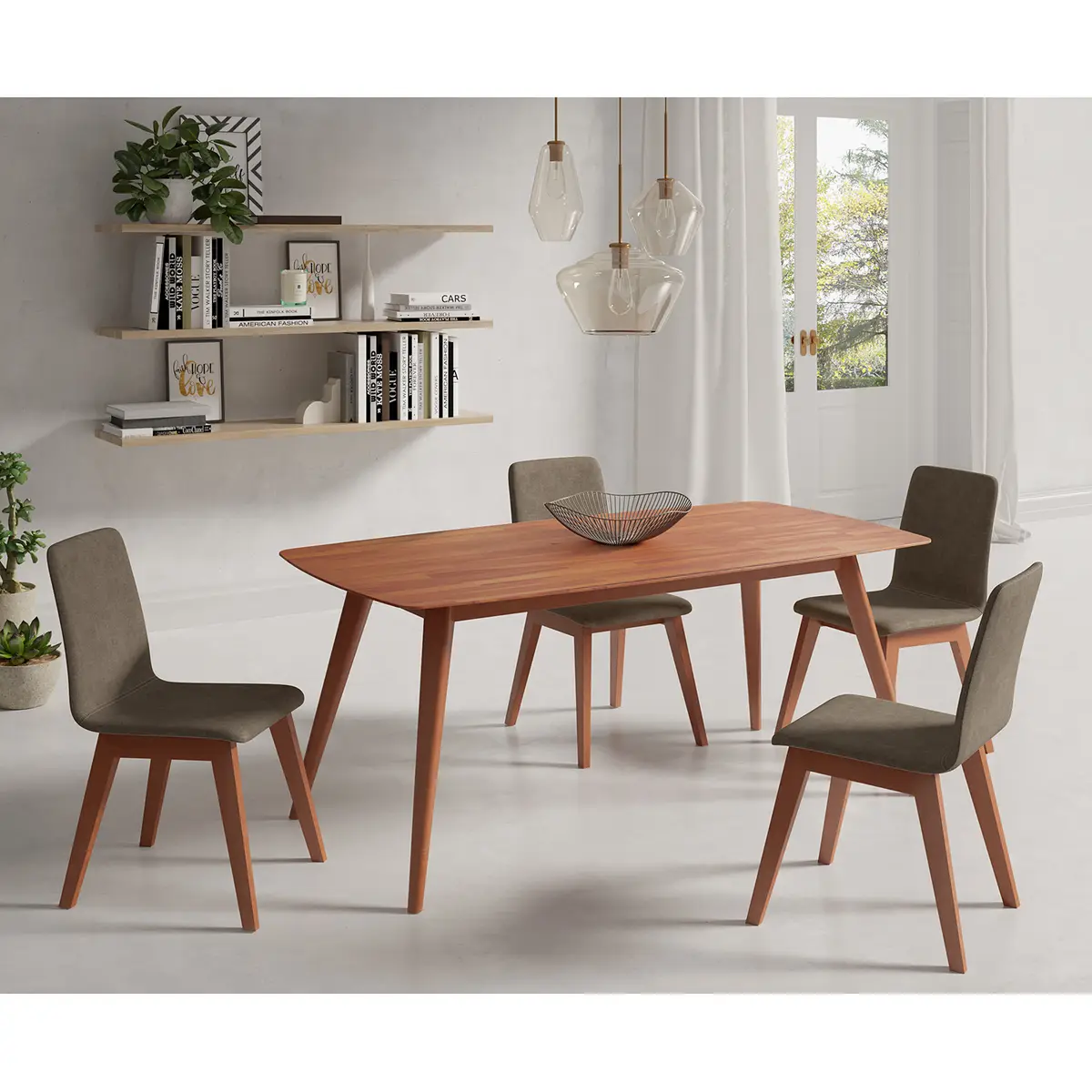 Essgruppe Nami 5-teilig | Braun