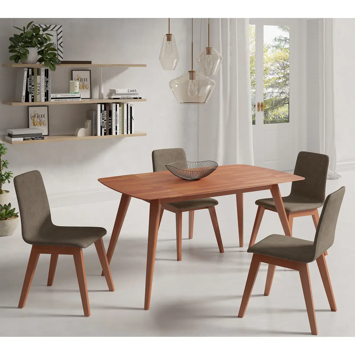 Essgruppe Nami 5-teilig 140 x 80cm | Braun