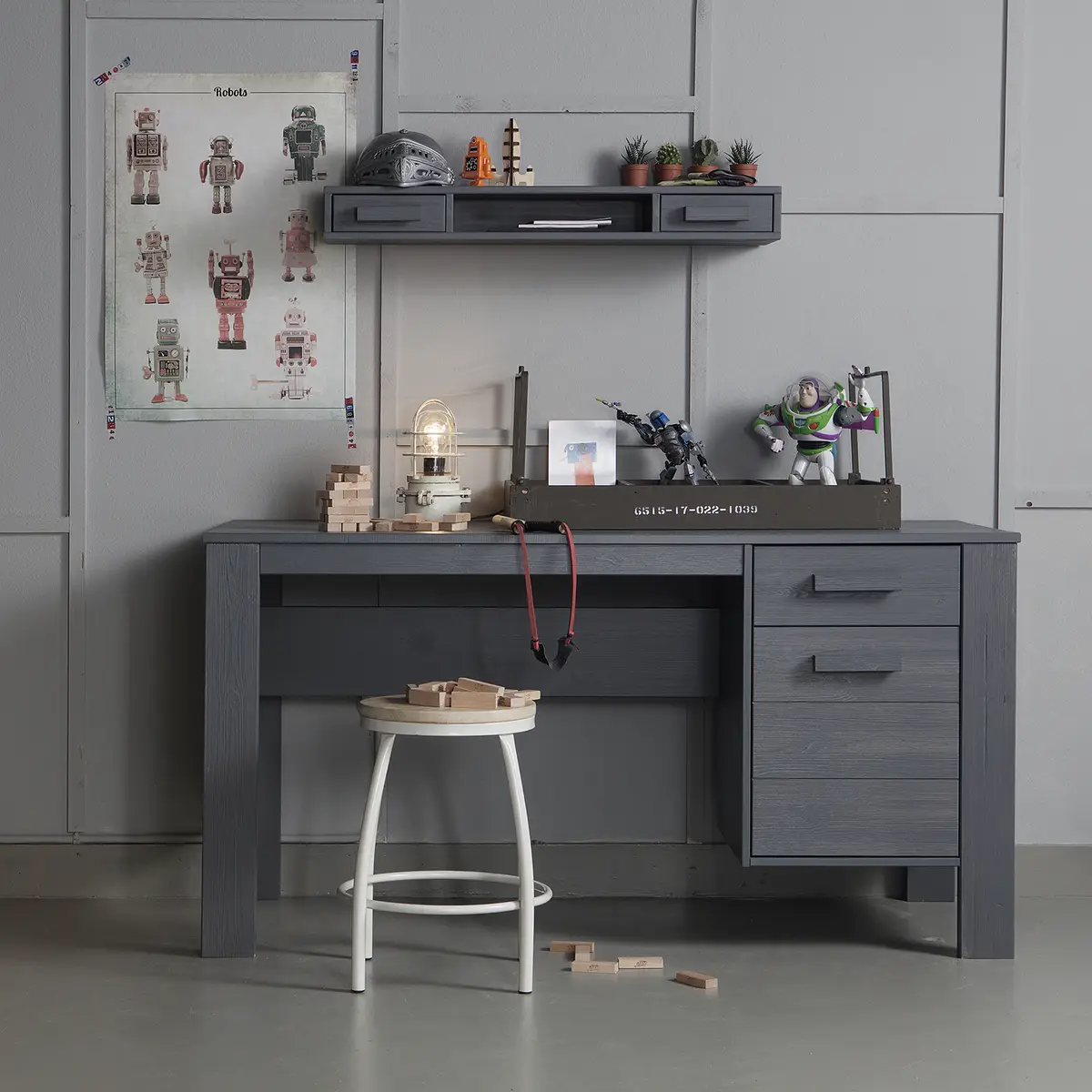 Schreibtisch Daisy Hill | Grau