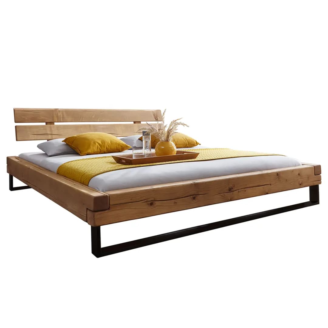 Massivholzbett Gillen II 180 x 200cm | Braun