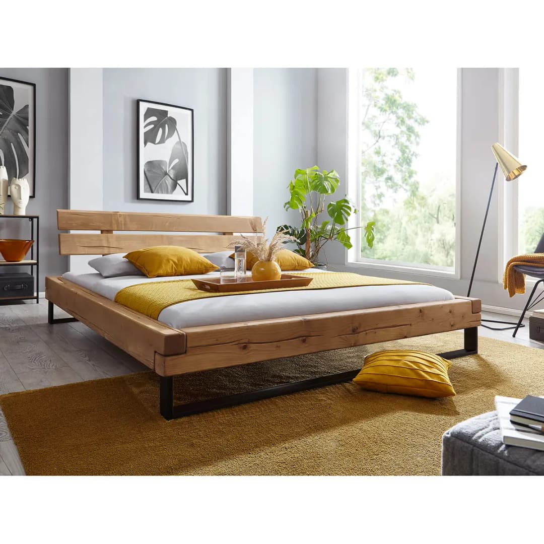 Massivholzbett Gillen II 180 x 200cm | Braun