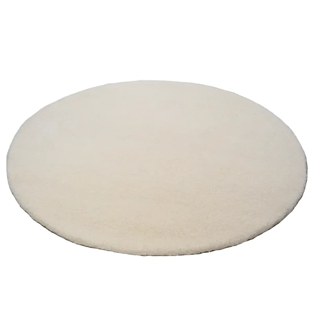 Berberteppich Imaba Super Weiß/Weiß 150 x 150cm Wolle | Weiß