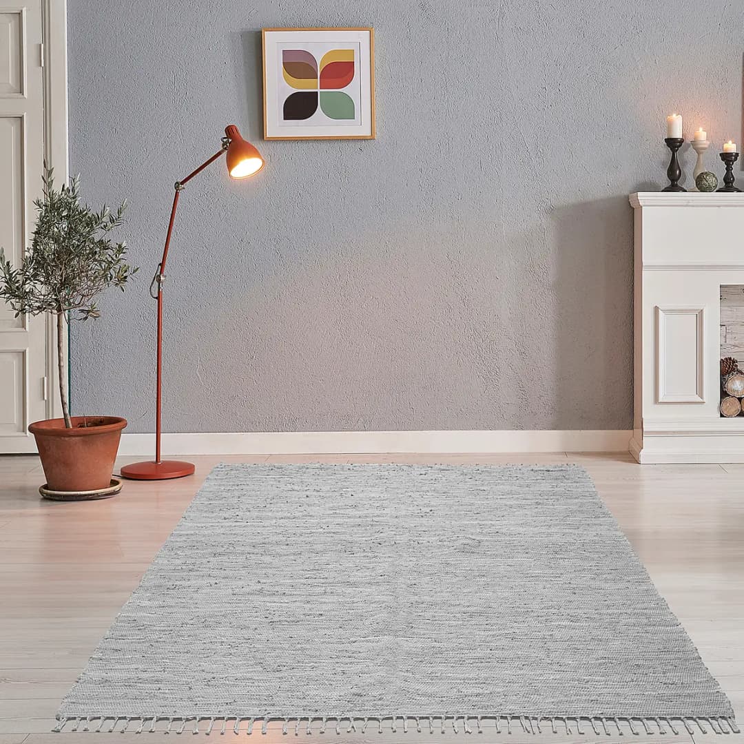 Teppich Happy Cotton Grau/Grau 70 x 140cm | Grau